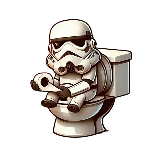 Stormtrooper på toilettet