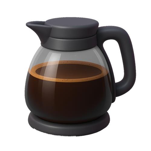 Kaffekande med sort kaffe