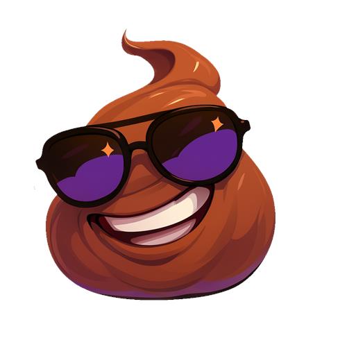 Sød og sjov emoji med solbriller