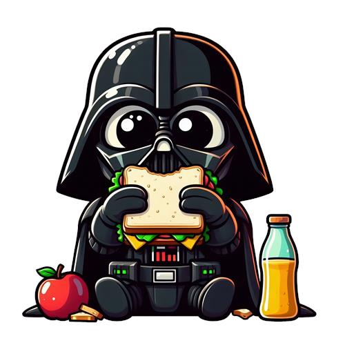 Sødt Darth Vader med Mad