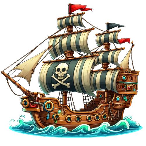 Piratskib på bølgerne