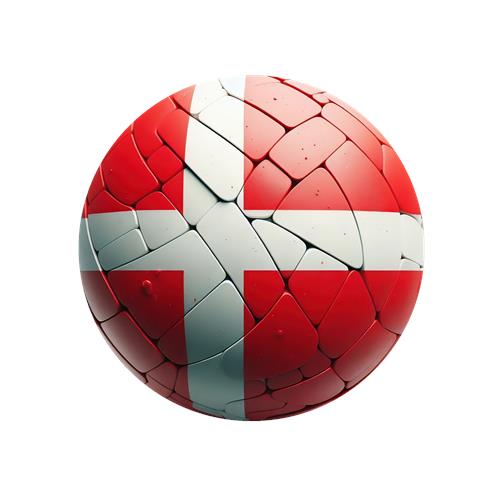 Fodbold med Dannebrog Design