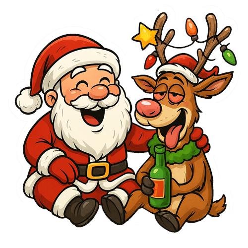 Juleglæde med Santa og Rensdyret