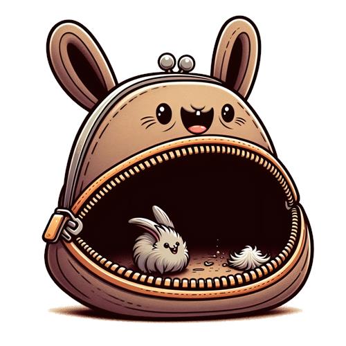 Sød kaninrygsæk med overraskelse