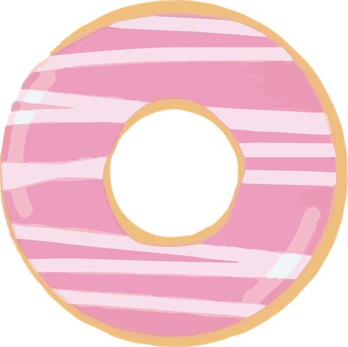 Sød pink donut med glasur