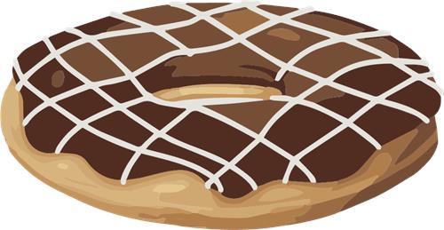 Lækkert chokolade donut med glasur