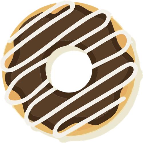 Lækker chokolade donut med glasur