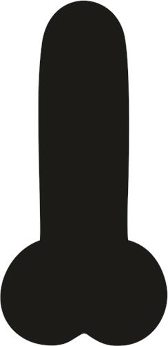 Sort silhuet af penis