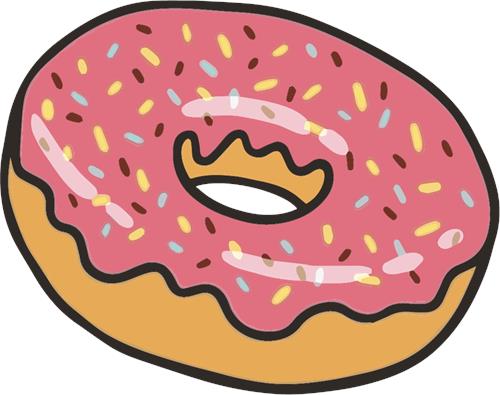 Farverig Donut med Glasur