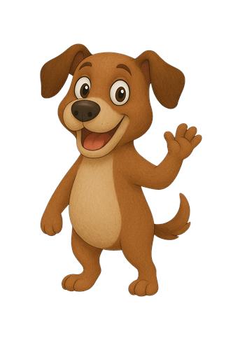 Venlig hund med et stort smil