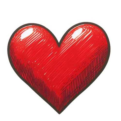 Rødt Hjerte Symbol