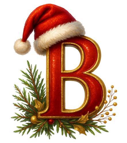 Julebrev med B
