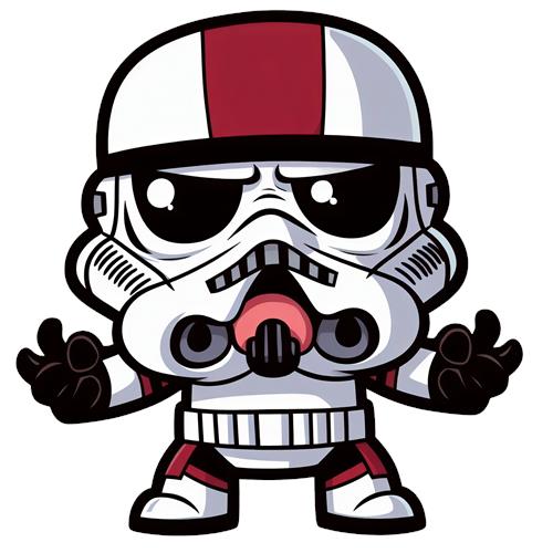 Kawaii Stormtrooper i Tegneserie Stil