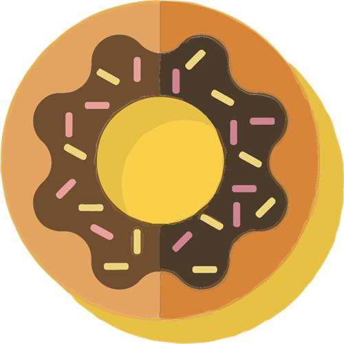 Farverig Donut med Strøelse